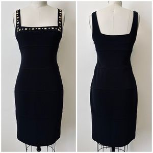 Vintage 90’s cache Bondage Gold Studs Dress